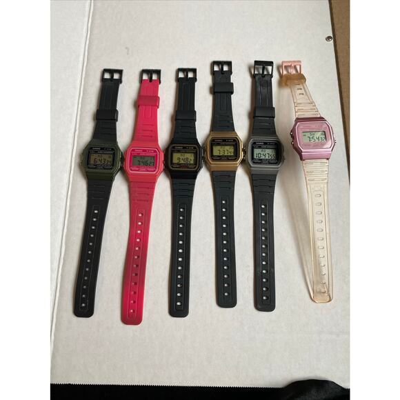 Casio F-91W 6 Rare Colors